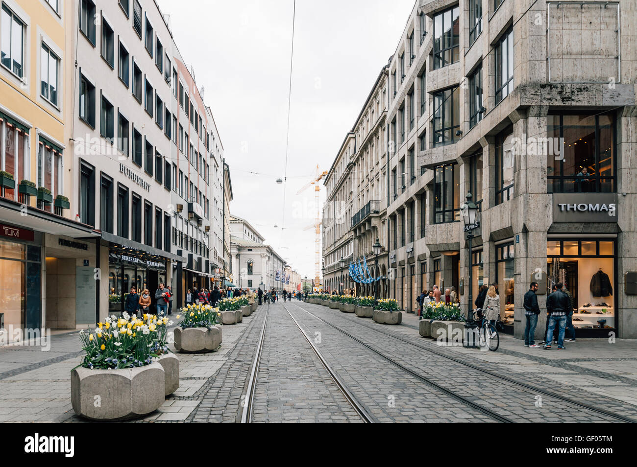 Munich Germany May 05 2015 View Of Luxury Shopping Street In Munich Germany May 05 2015 View Of Luxury Shopping Street In