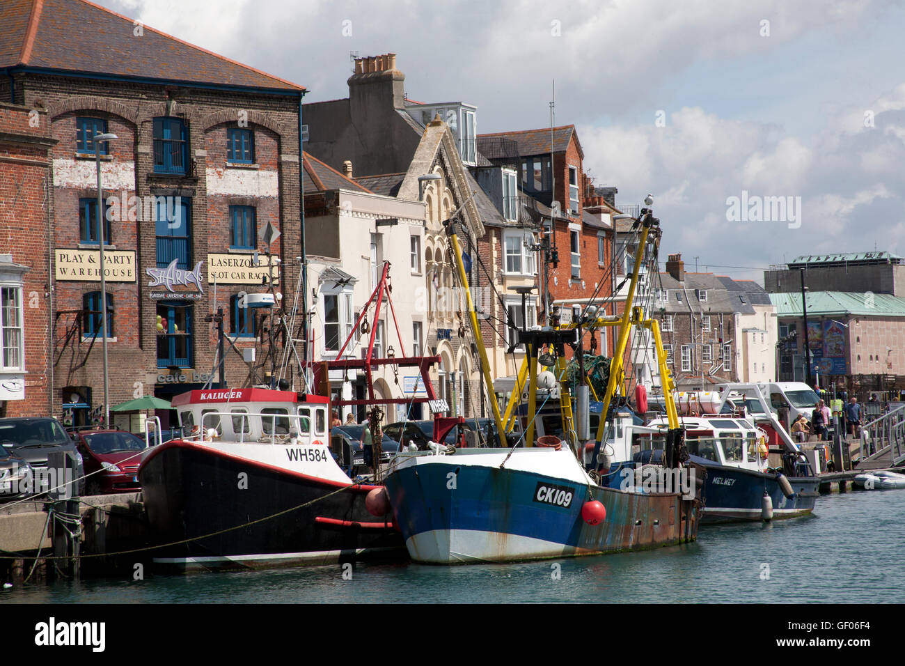 Weymouth's 17th century Old Harbour, Dorset UK Stock Photo Alamy