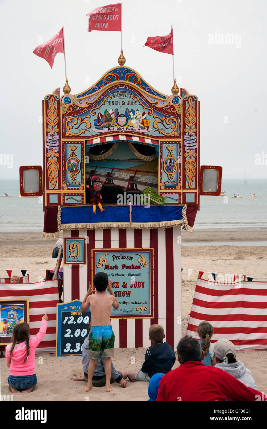 Weymouth's Traditional Seaside Punch and Judy show, Weymouth Beach