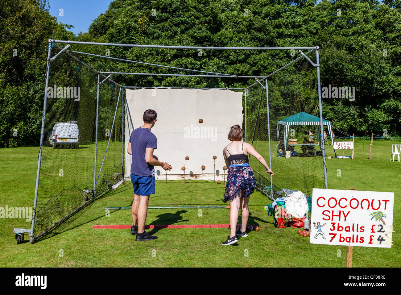 Coconut shy game at the fair hires stock photography and images Alamy