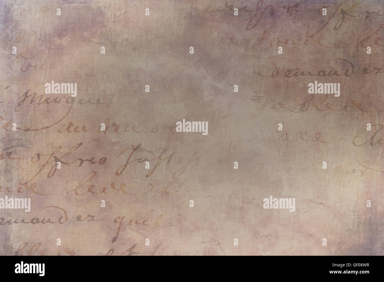 Background Collage of Textures Vintage Papers Paint and Antique Text Stock Photo
