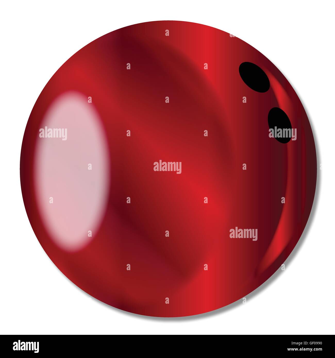 A red bowling ball over a white background Stock Vector Image & Art - Alamy