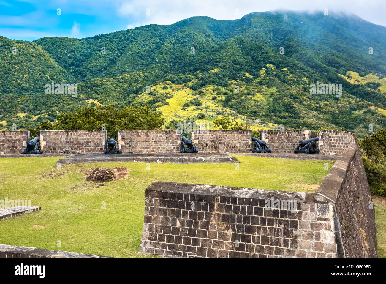 Old British Fortress At Brimstone Hill St. Kitts West Indies Stock Photo