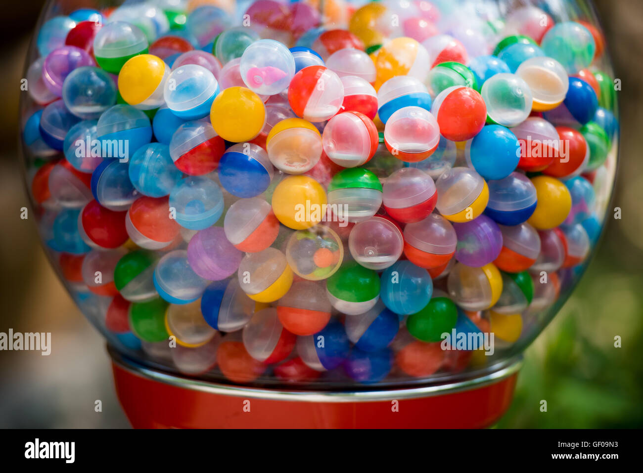 colored balls in the machine Stock Photo