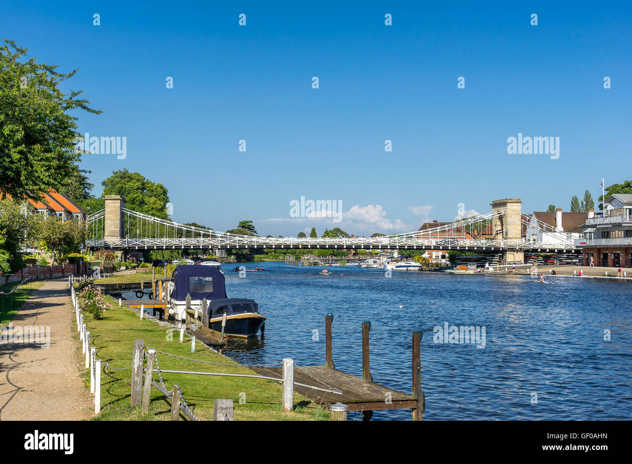 The Thames river walk in Marlow Stock Photo Alamy