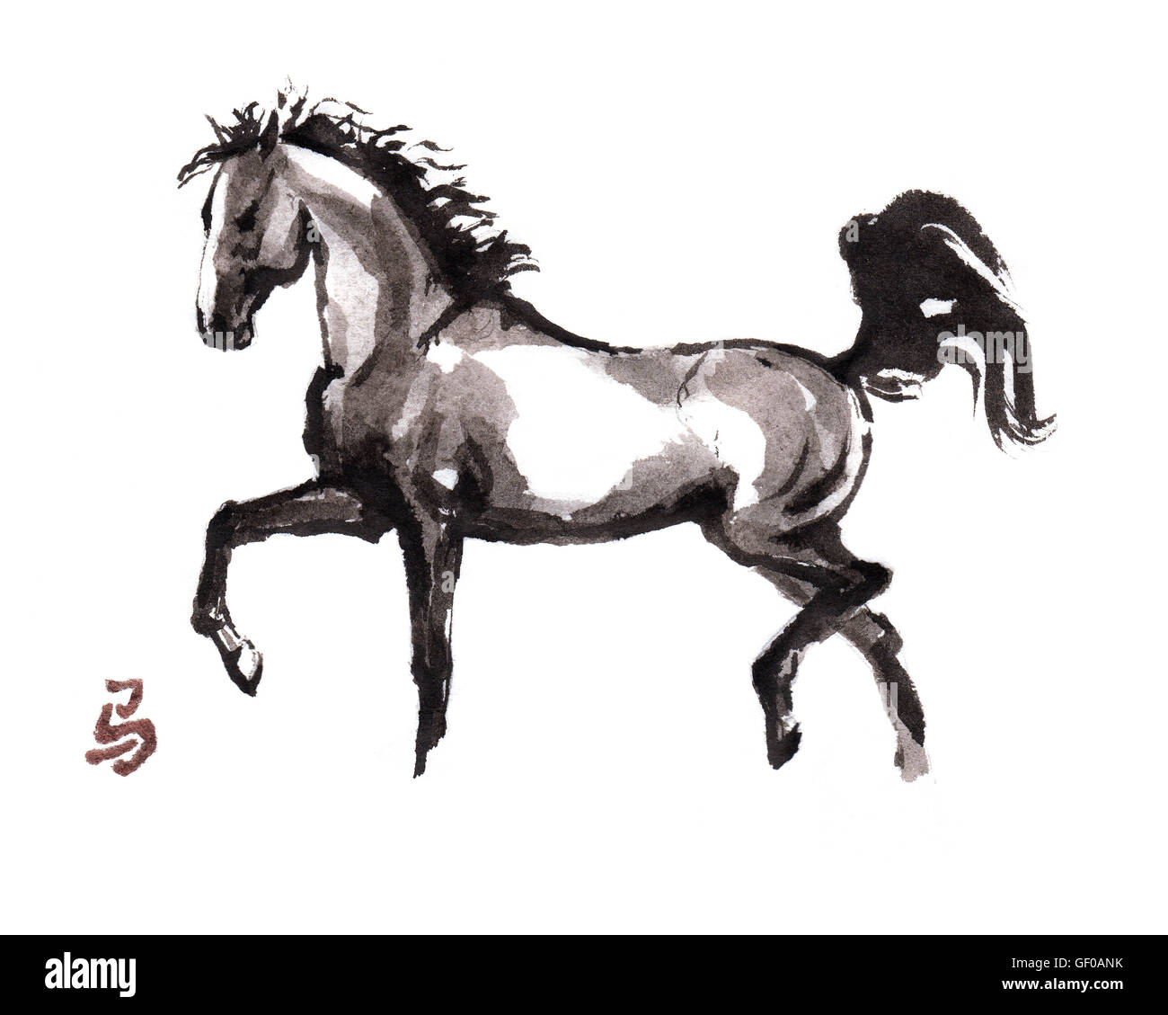 Chinese ink painting horse hi-res stock photography and images - Alamy