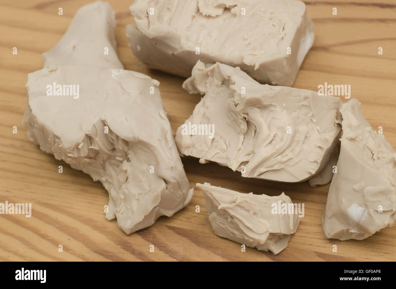 baker yeast on wooden background Stock Photo Alamy