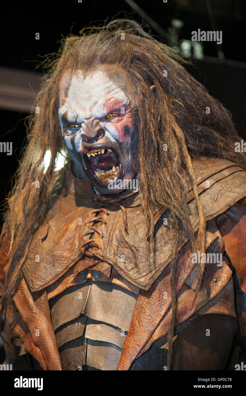 A full sized replica of an Orc from the Lord of the Rings films on display  at the WETA booth at San Diego Comic Con 2016 Stock Photo - Alamy