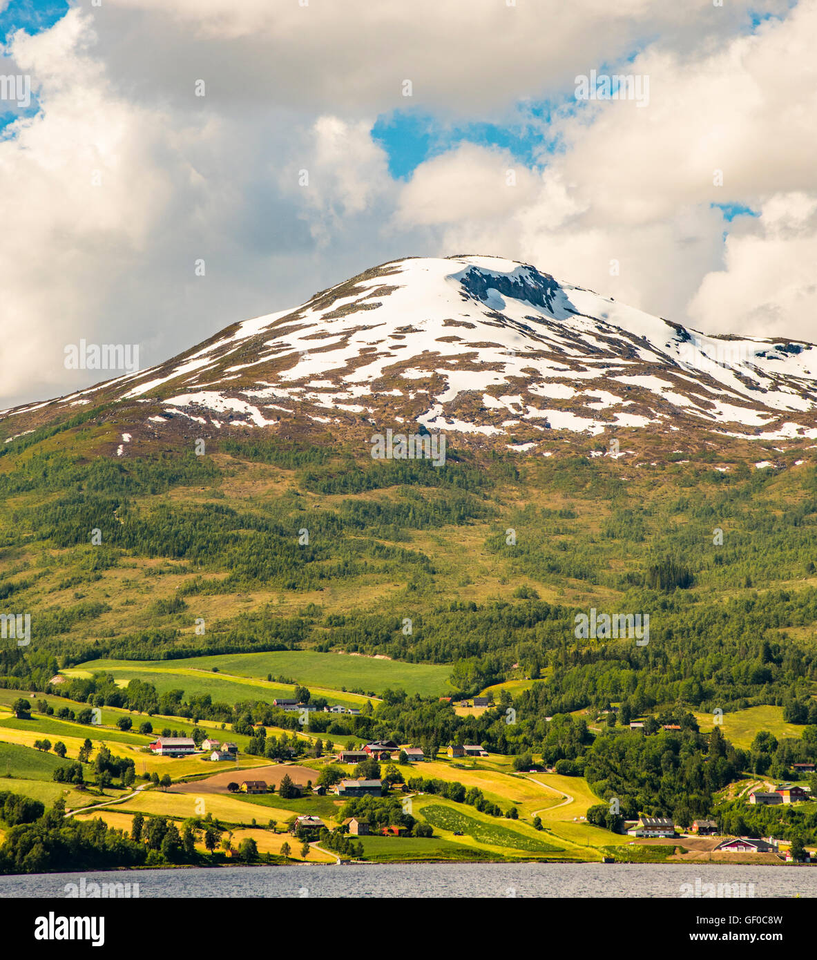 Beautiful farm landscape, Bergen, Norway, Scandanavia, European Stock Photo
