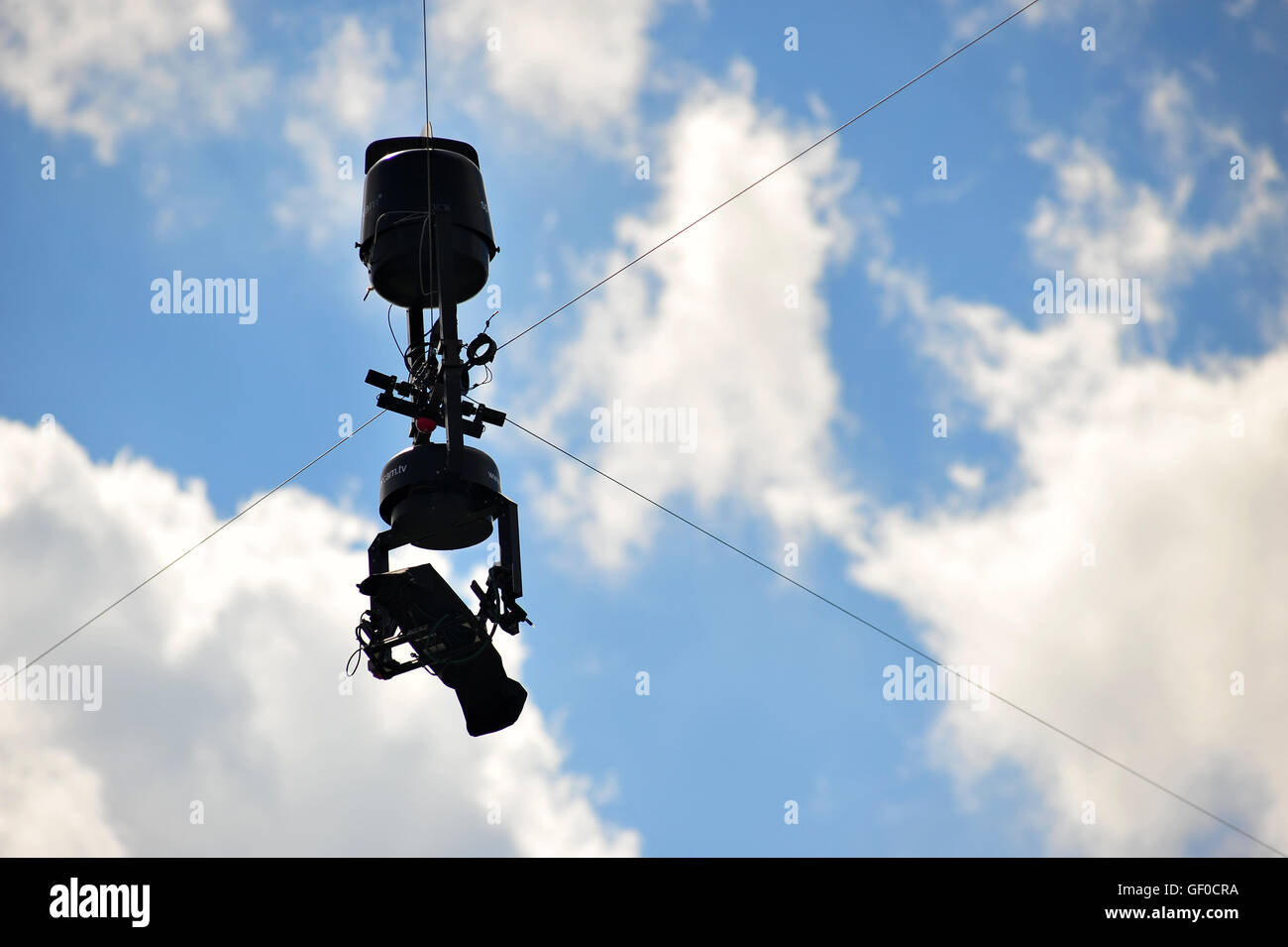 Camera hanging from wires hires stock photography and images Alamy