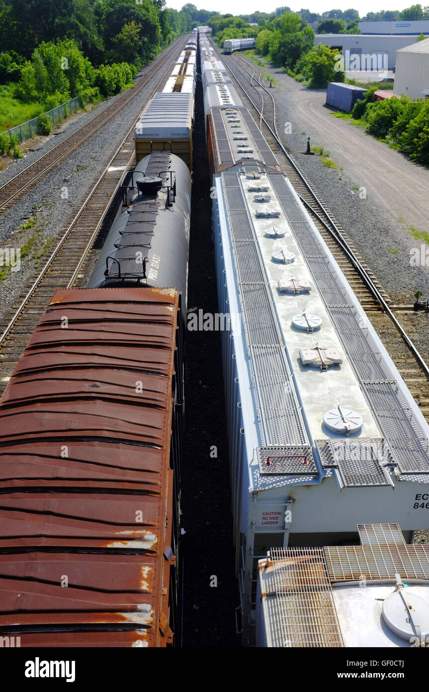Freight trains in the Canadian city of London, Ontario Stock Photo Alamy