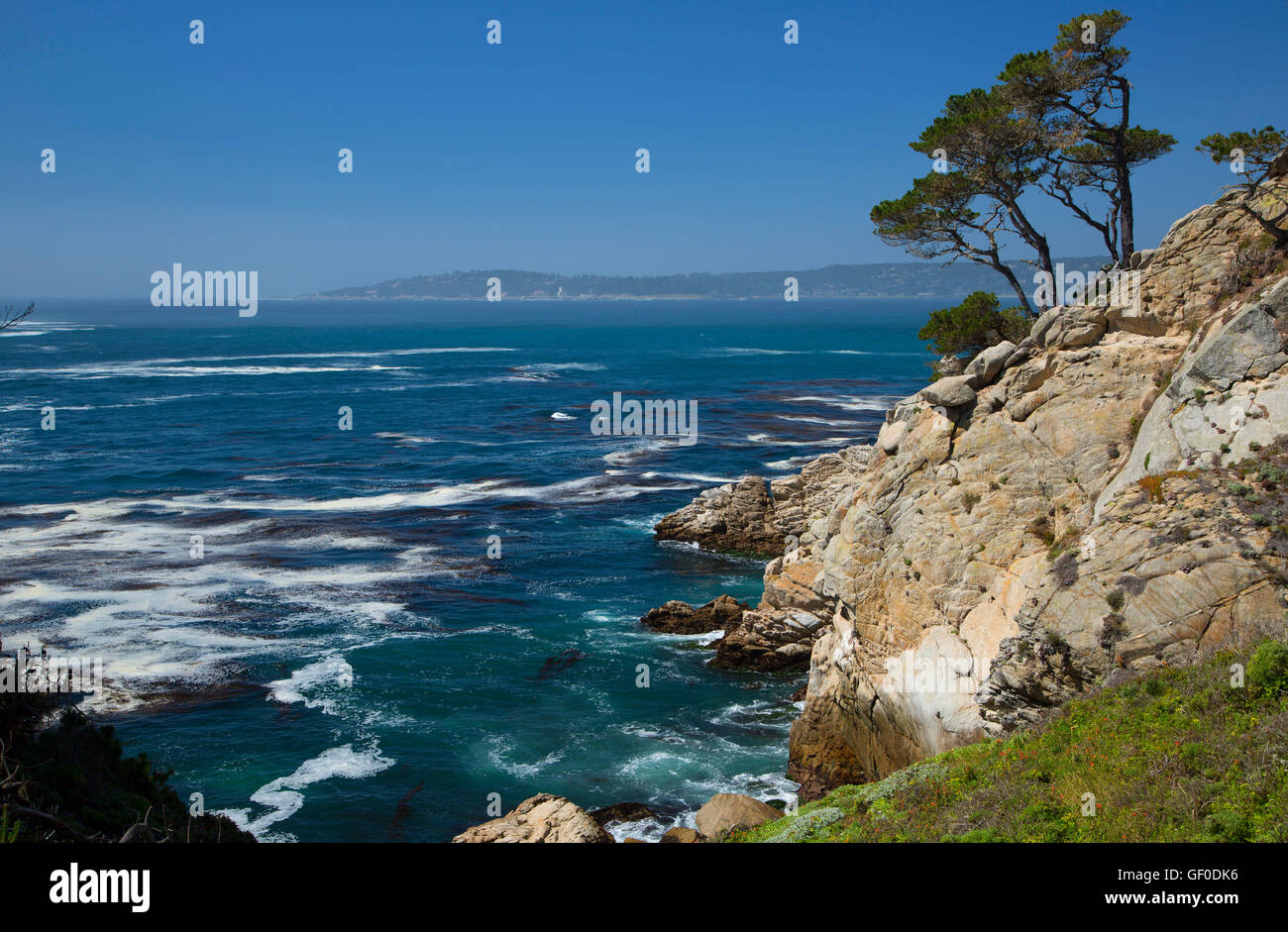 Rocky coast, Point Lobos State Reserve, Big Sur Coast Highway Scenic Byway, California Stock Photo