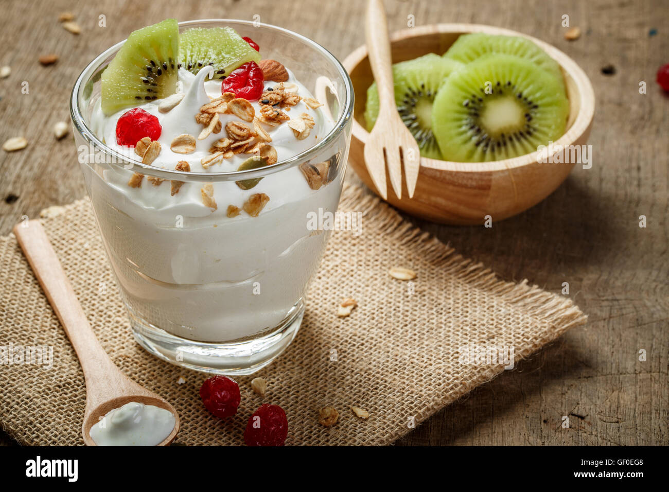 Yogurt and dried fruit hires stock photography and images Alamy