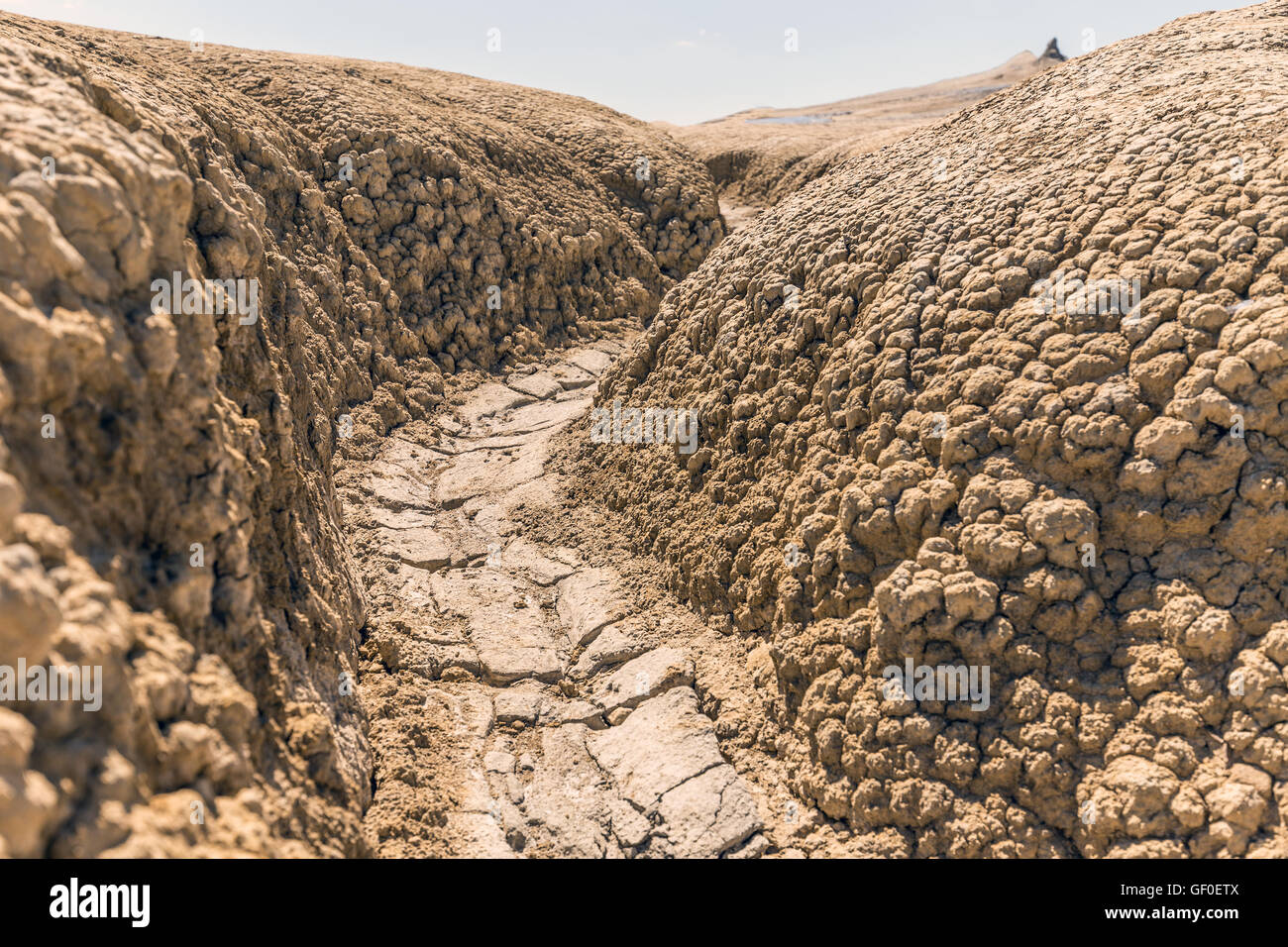 Soil erosion background, drought season Stock Photo