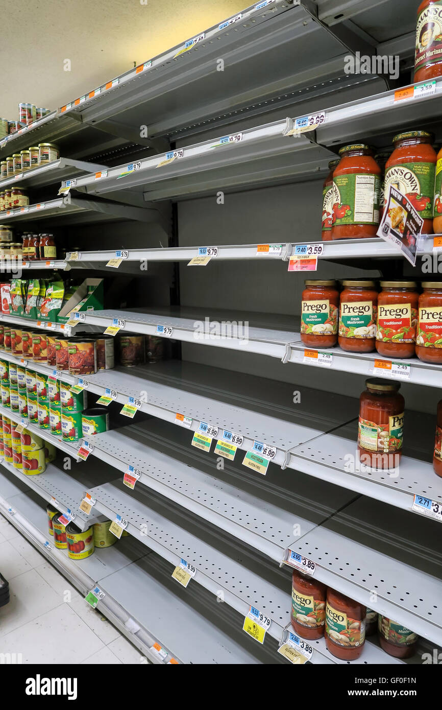 Empty Grocery Shelves Stock Photo Alamy
