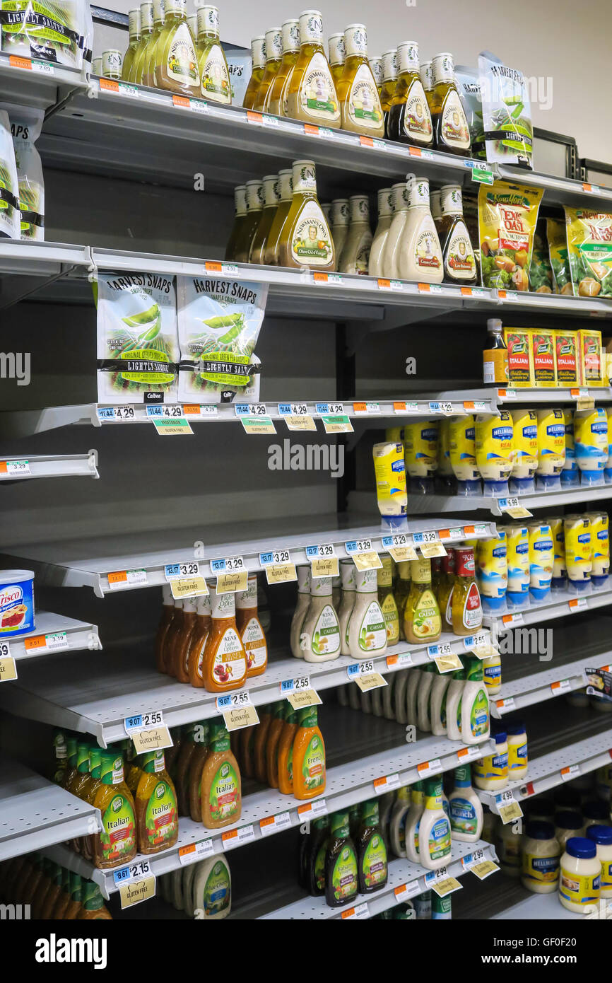 Empty Grocery Shelves Stock Photo Alamy