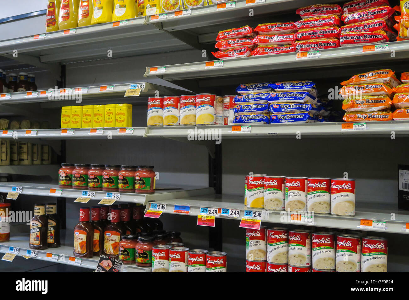 Empty Grocery Shelves Stock Photo Alamy