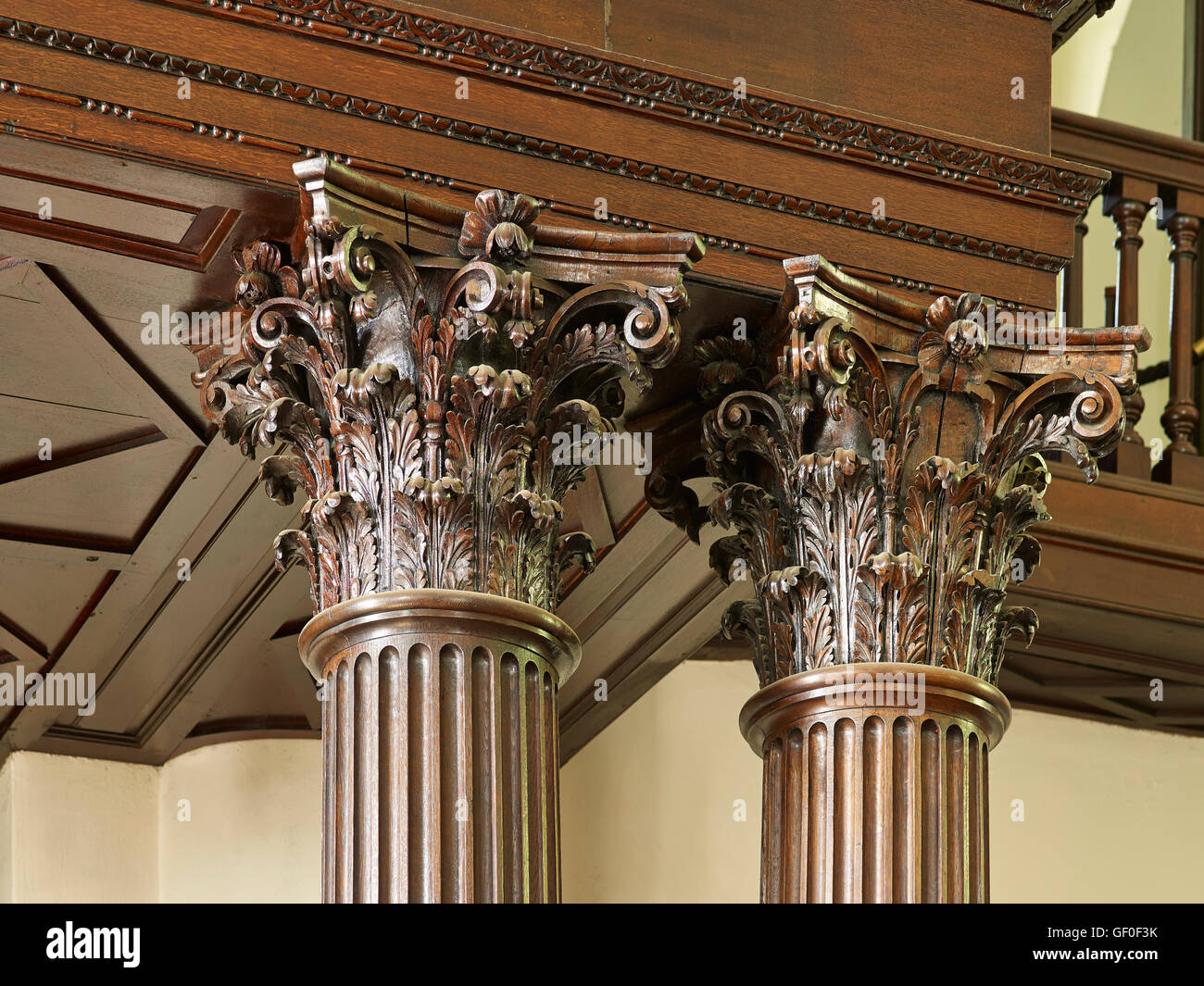 St Paul Deptford London, capitals; by Thomas Archer between 1712 and 1730. Stock Photo