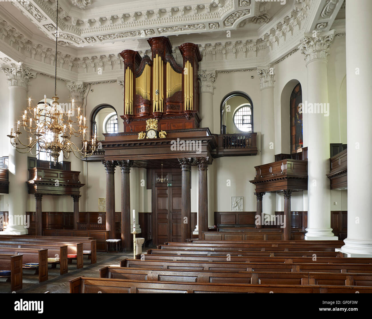 St Paul Deptford London, organ; by Thomas Archer between 1712 and 1730 Stock Photo