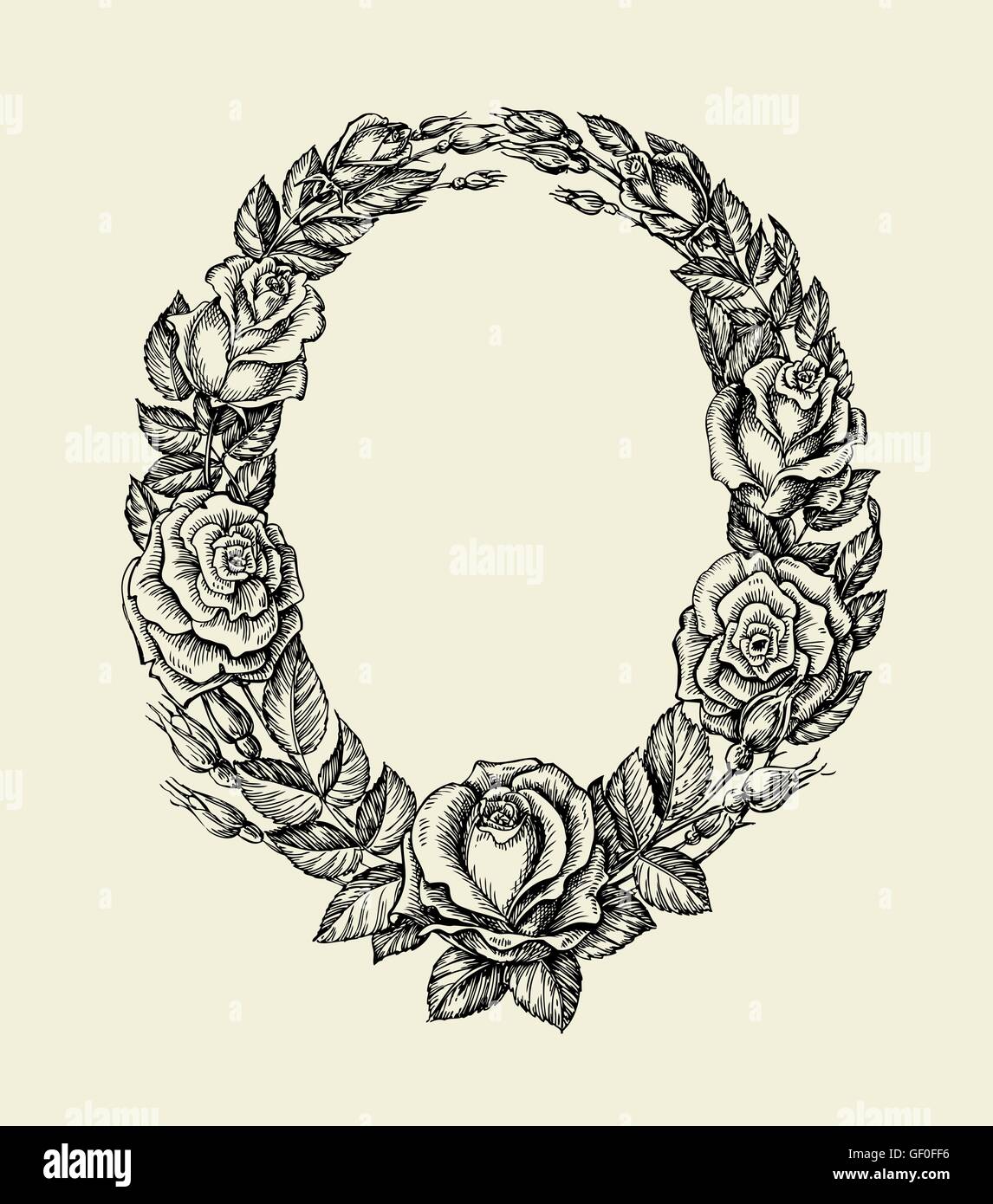 Vintage rose pattern hi-res stock photography and images - Alamy
