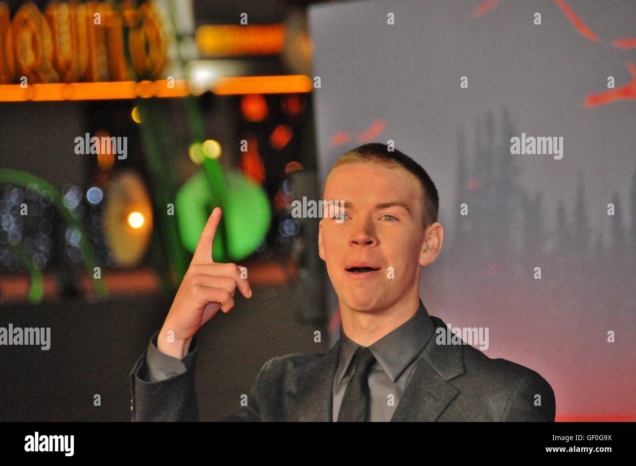 The actor Will Poulter on the Red carpet, at The London film premiere ...