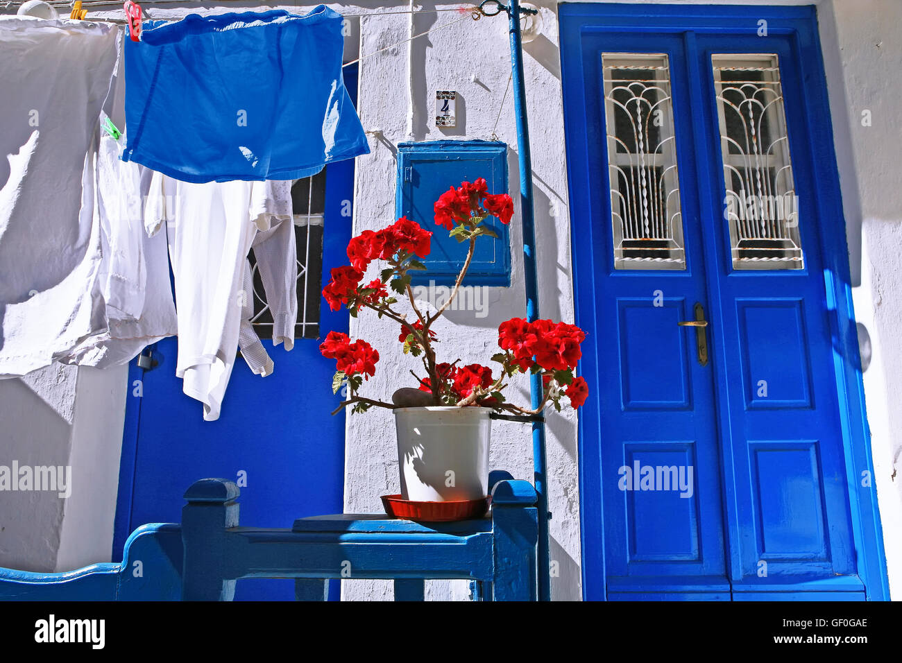House in Mykonos, Cyclades islands, Greece Stock Photo