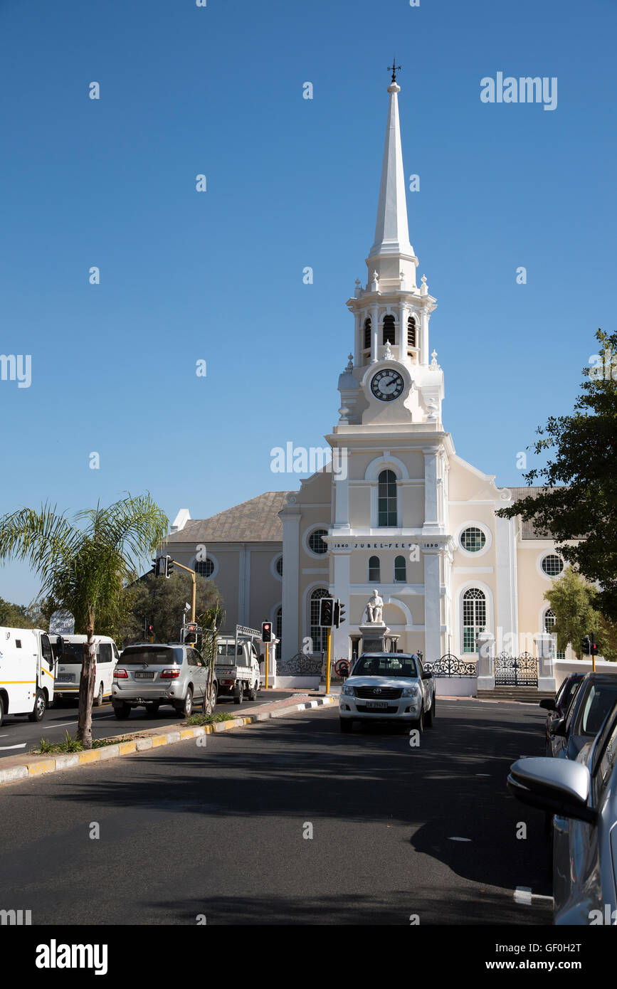 WELLINGTON WESTERN CAPE SOUTH AFRICA  The Dutch reform church in the centre of Wellington South Africa Stock Photo