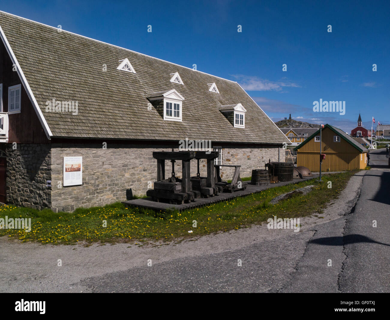 Greenland National Museum Nuuk With Displays Of Inuit Skin Boats And greenland-national-museum-nuuk-with-displays-of-inuit-skin-boats-and