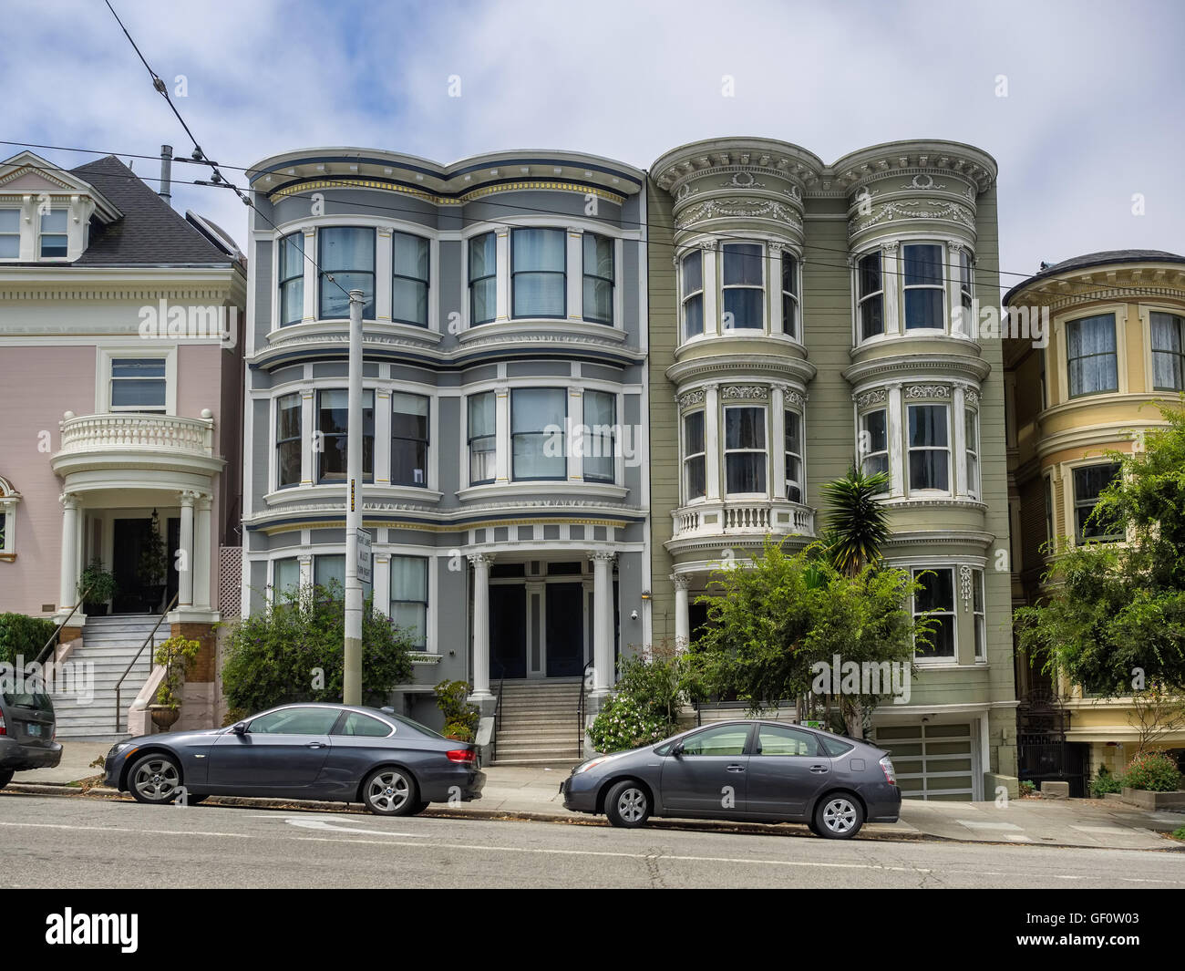 Painted Ladies victorian homes in San Francisco, USA Stock Photo