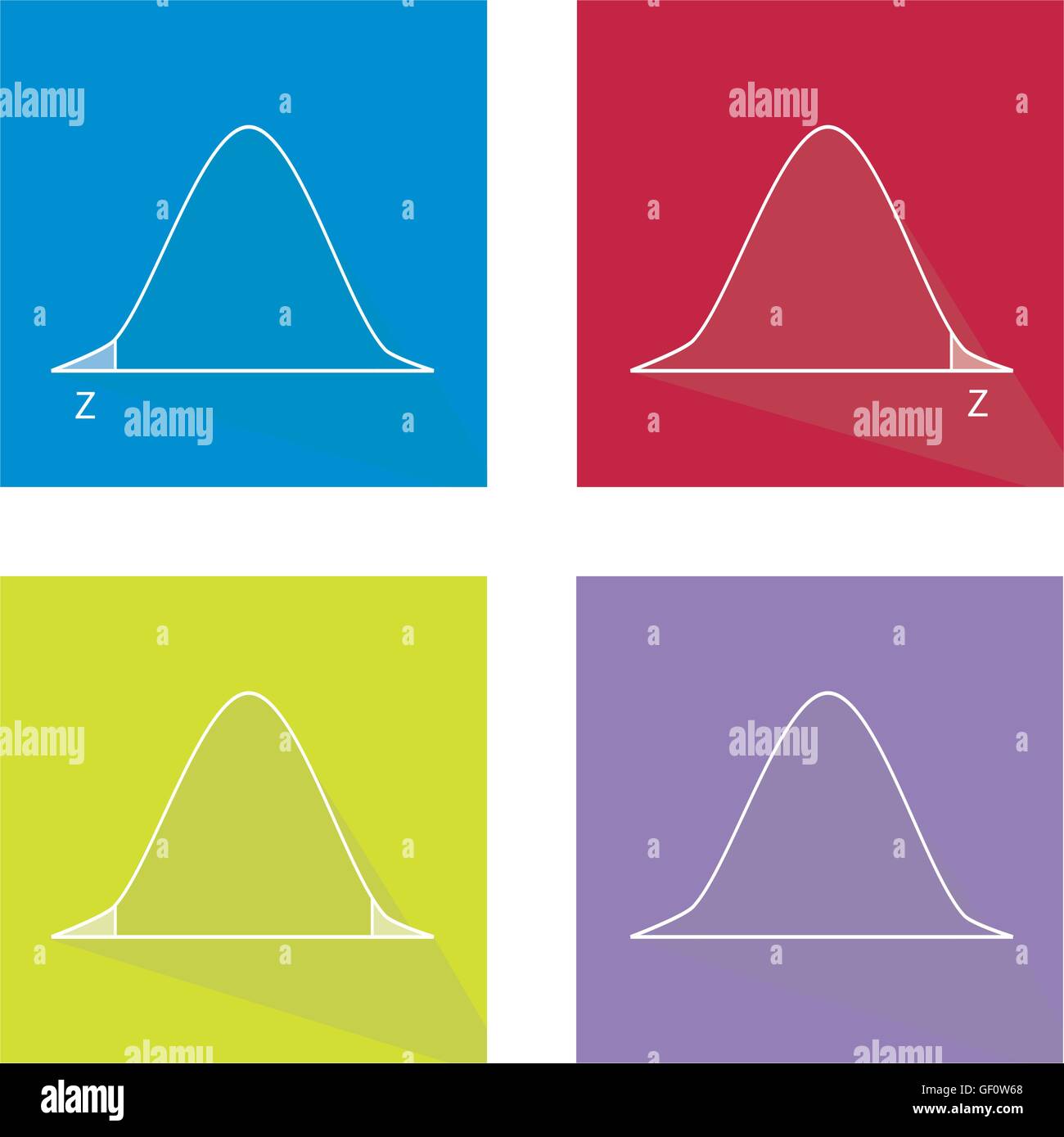 Charts and Graphs, Illustration Collection of Gaussian Bell Curve or