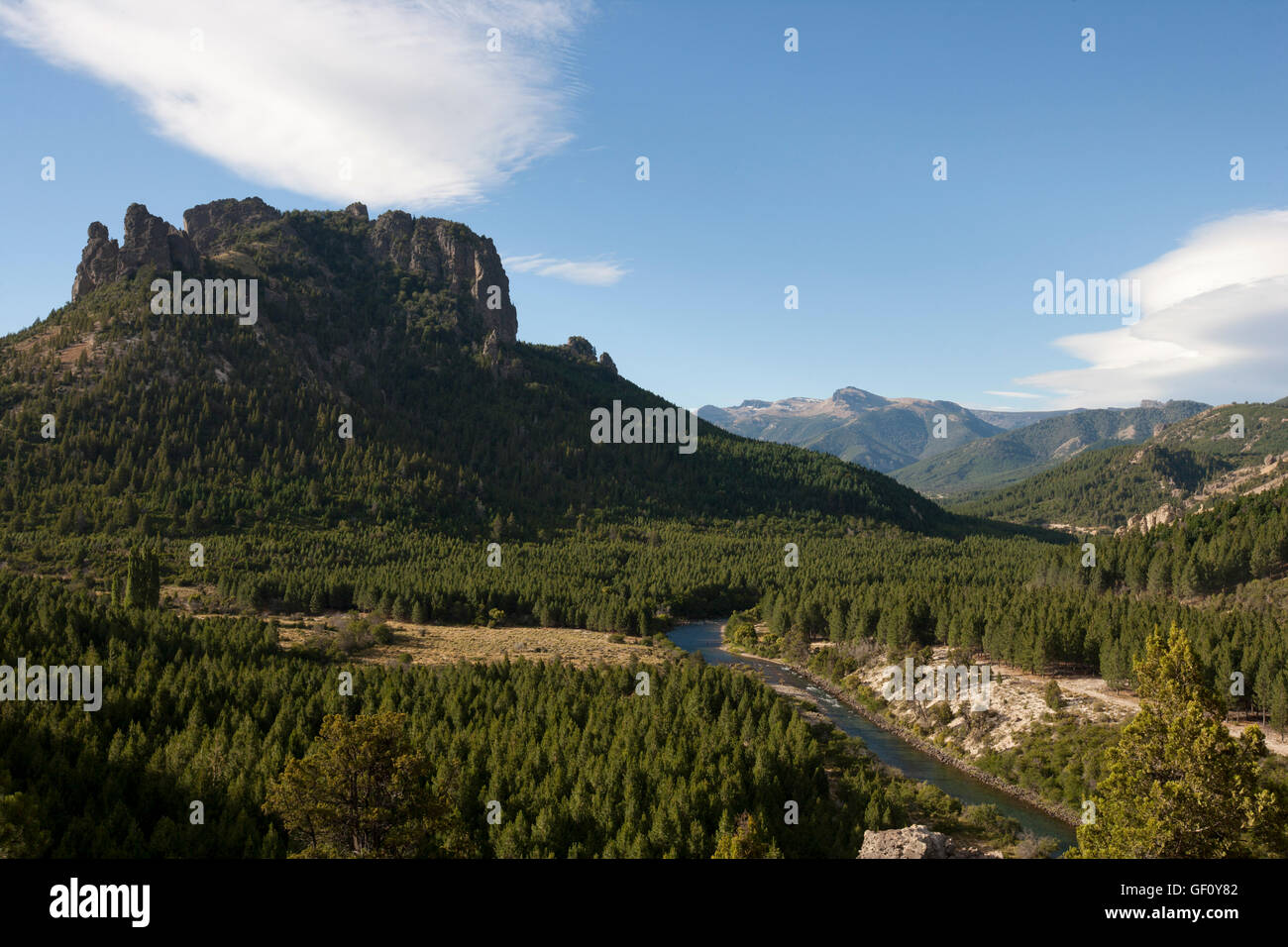 Landscape in the province of Neuquen, Argentina Stock Photo