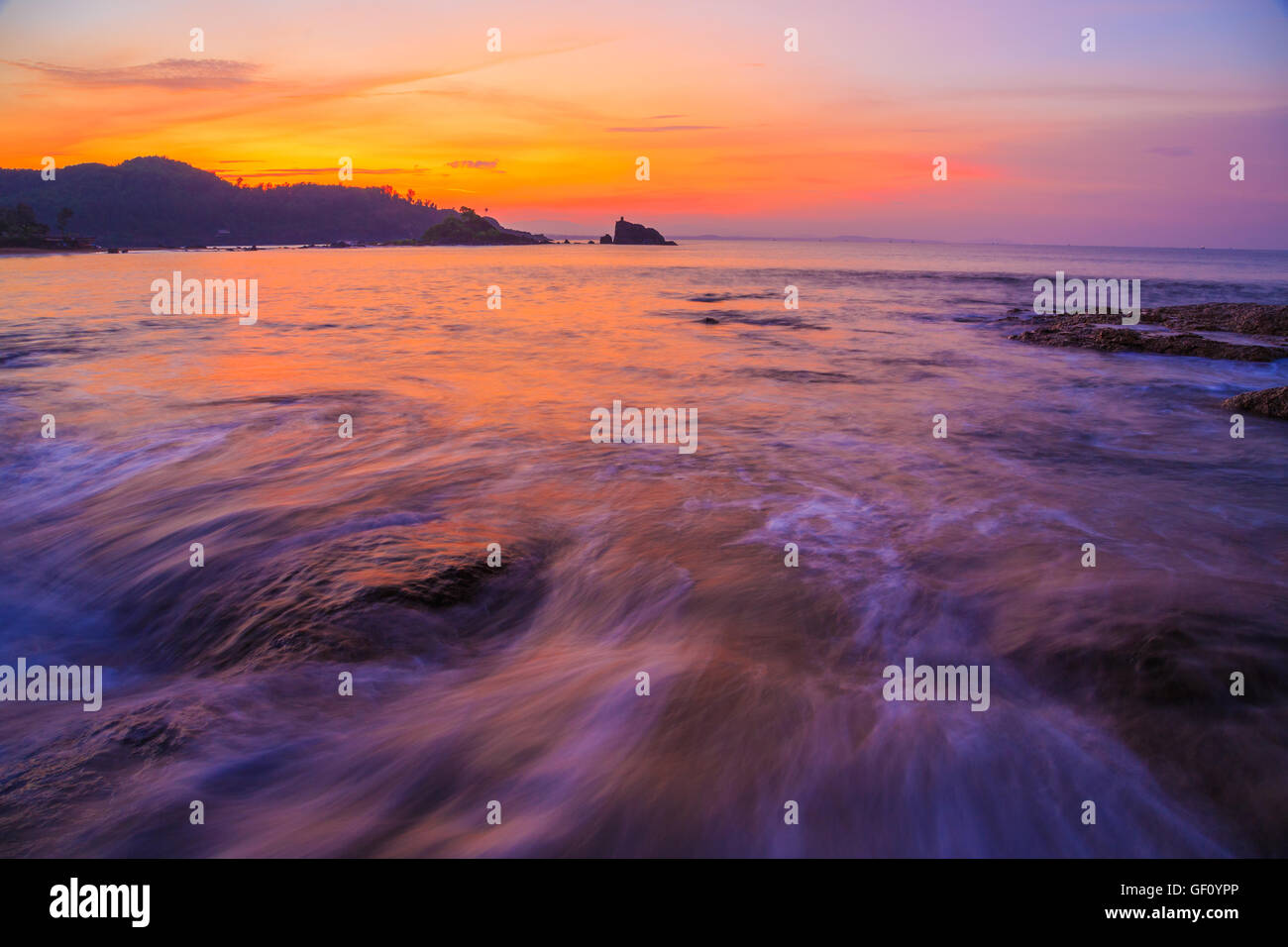 Sunrise at Gokarna (India Stock Photo Alamy