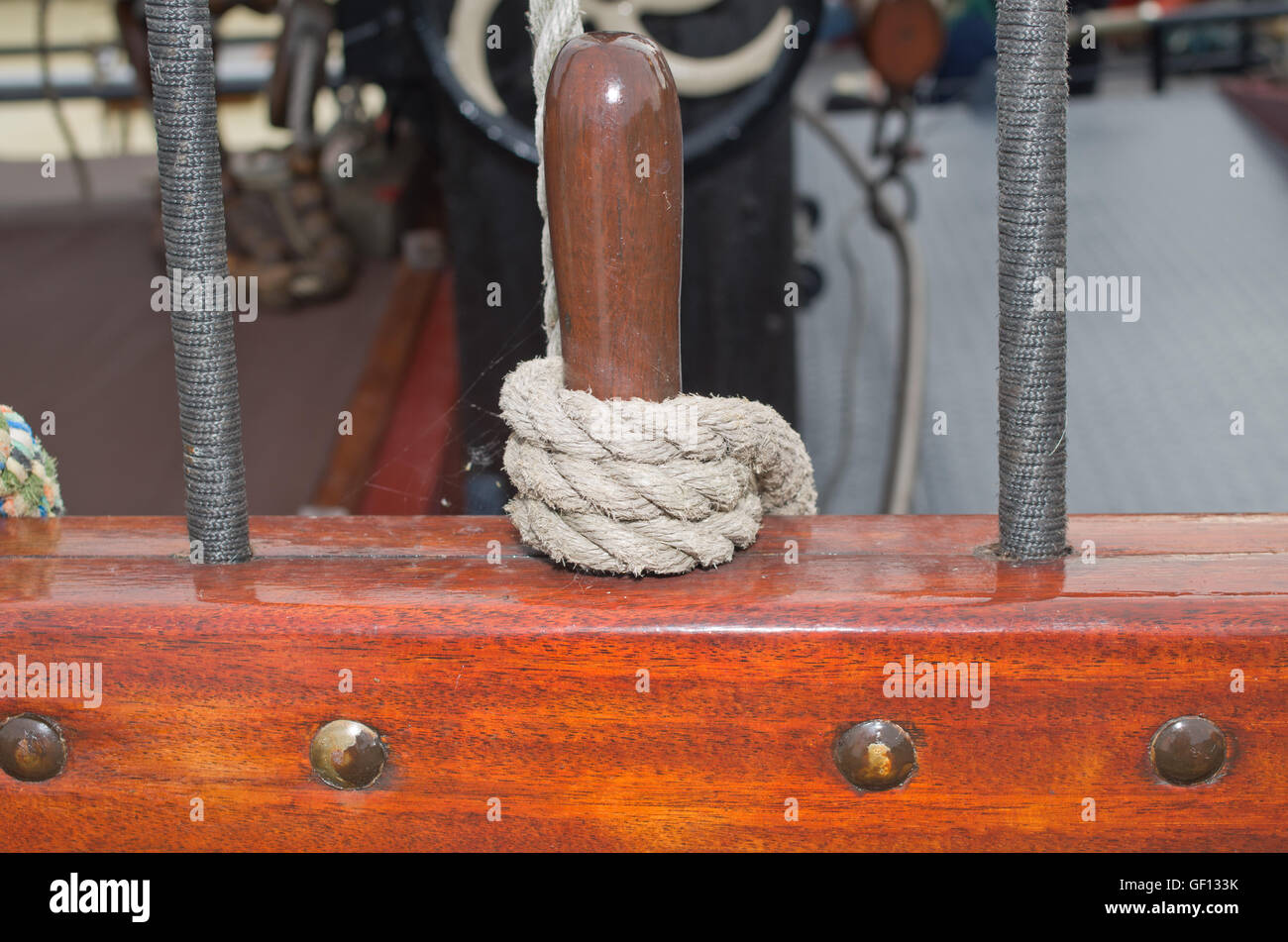 Traditional rope rigging Stock Photo Alamy