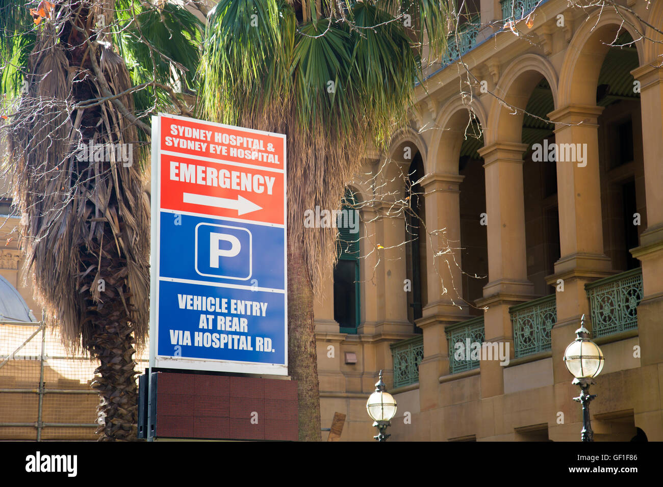 Sydney hospital and eye hospital in Macquarie street,Sydney city centre,australia Stock Photo