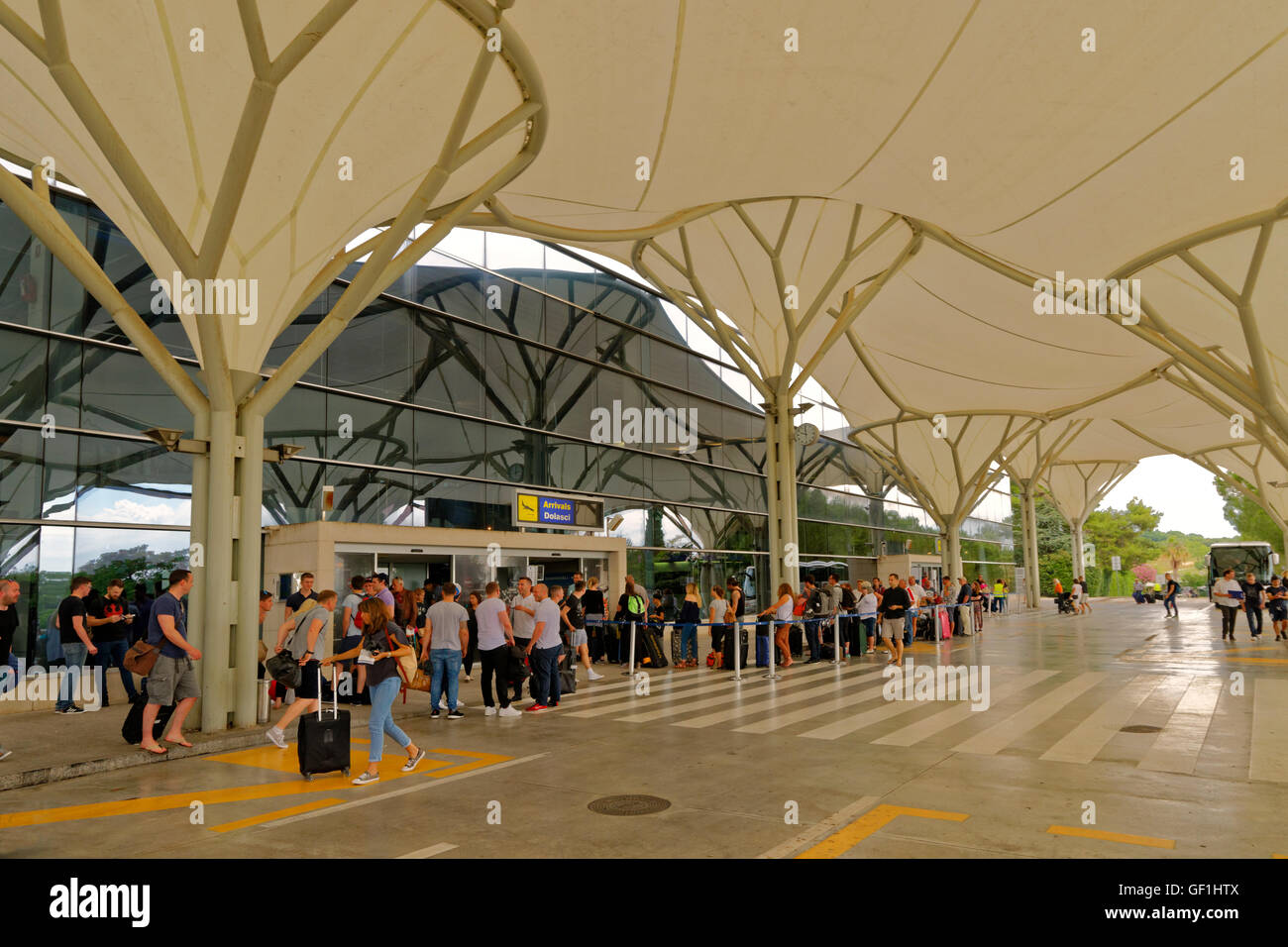 Departures concourse at Split Airport, between Split and Trogir, Croatia Stock Photo