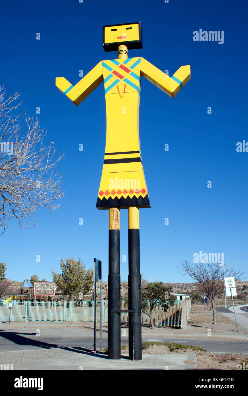 Giant Kachina Doll in Gallup New Mexico Stock Photo