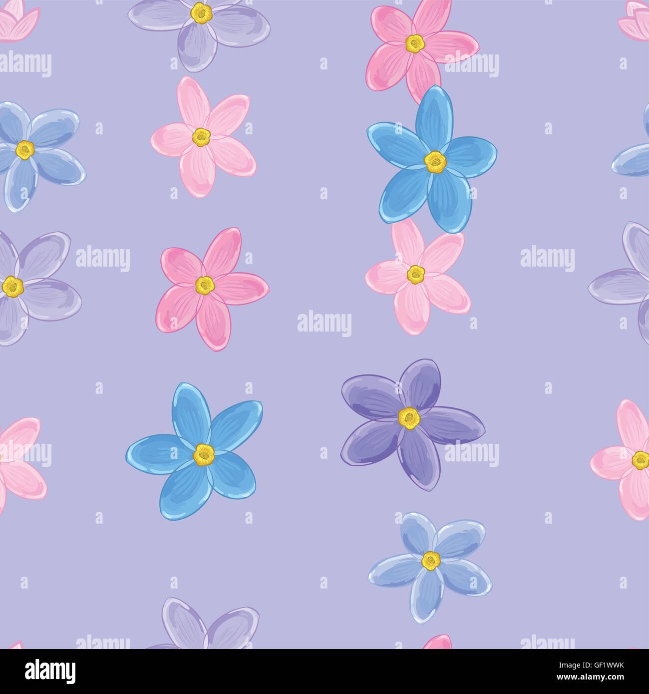 Seamless forget-me-not pattern Stock Vector Image & Art - Alamy