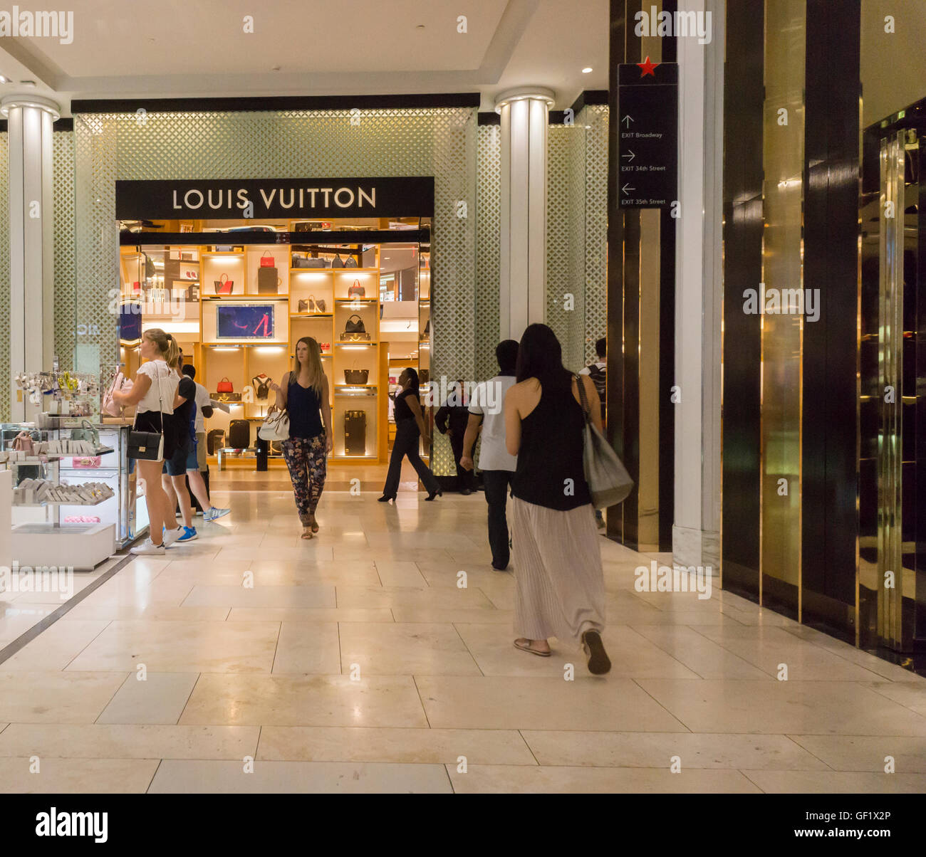 The Louis Vuitton boutique in the Macy's Herald flagship store in New York on Thursday, July 21, 2016. For first time 70 years the Louis Vuitton brand, part of