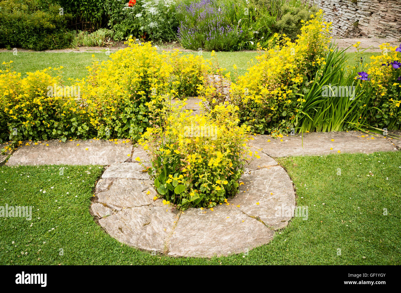 Unusual side pool in a rill designed by Gertrude JEKYLL in Hestercombe garden UK Stock Photo