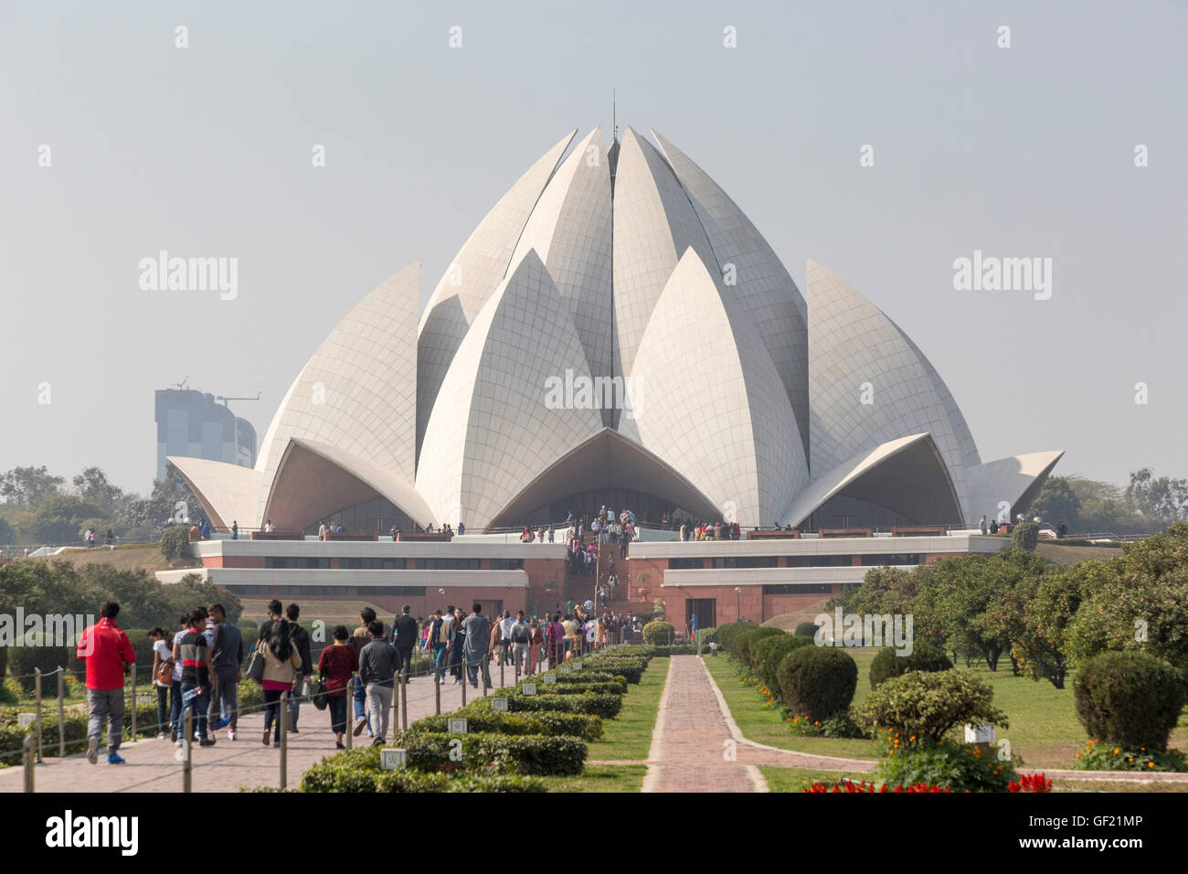 The Lotus Temple, New Delhi, Delhi, India Stock Photo