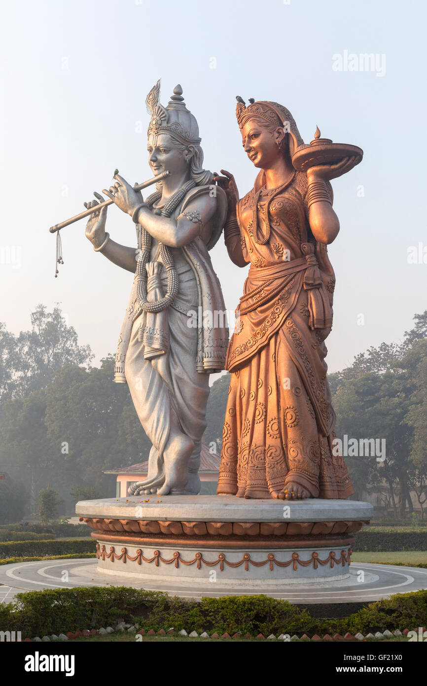 Statues of the gods Radha Krishna, Delhi, India Stock Photo Alamy