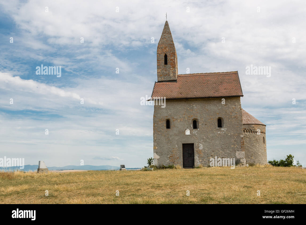 The Church of St. Michael Archangel. Early Romanesque church from the first half of the 11th century. Drazovce, Nitra, Slovakia. Stock Photo