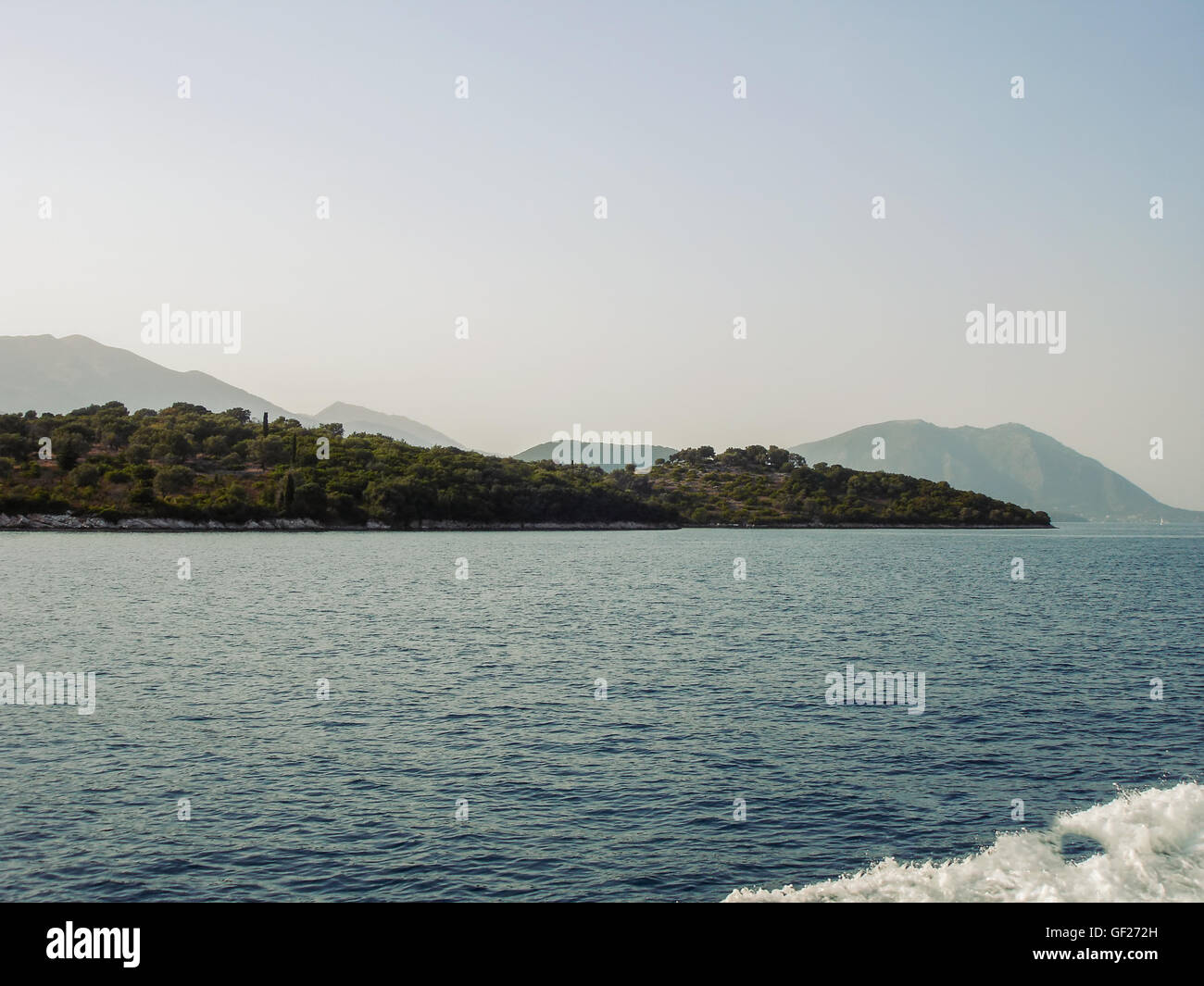 Sunny Day On The Bay Of Nidri In Lefkada Island Greece Stock Photo