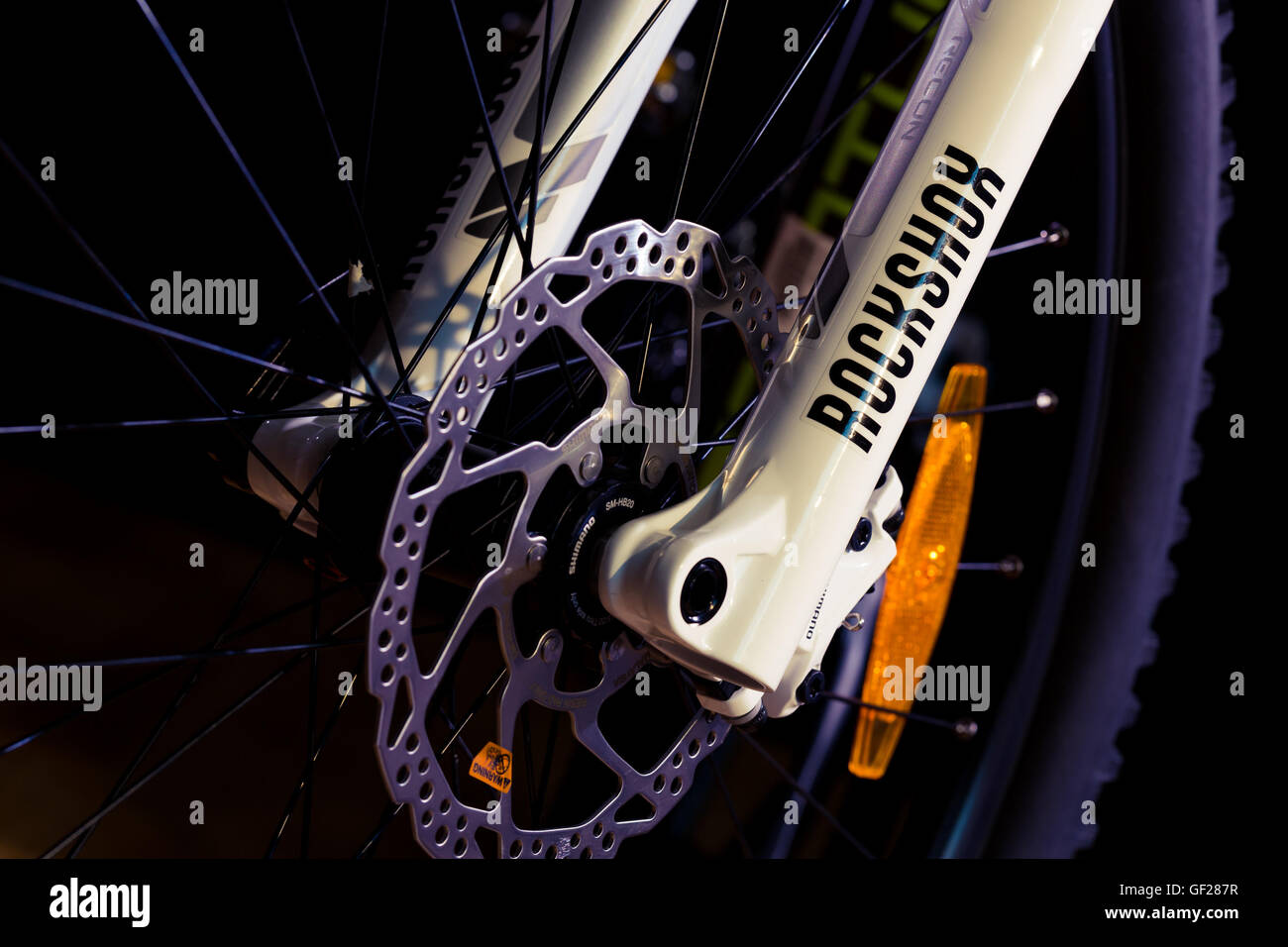 BERLIN, GERMANY - 1 SEPTEMBER 2015: The Shimano, Inc.  is a Japanese multinational manufacturer of cycling components Stock Photo