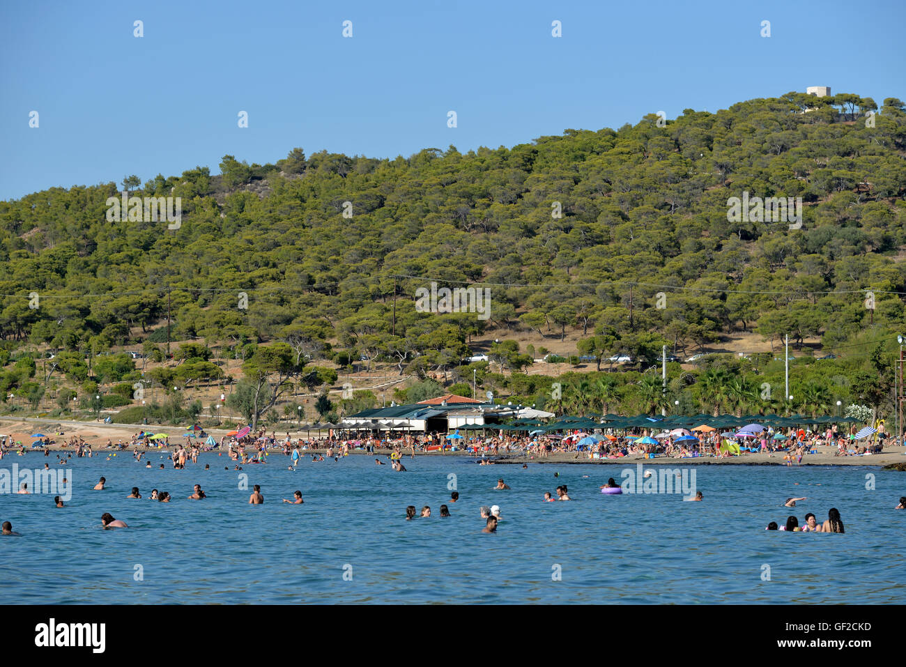 Megalo Kavouri beach in Athens, Greece Stock Photo Alamy