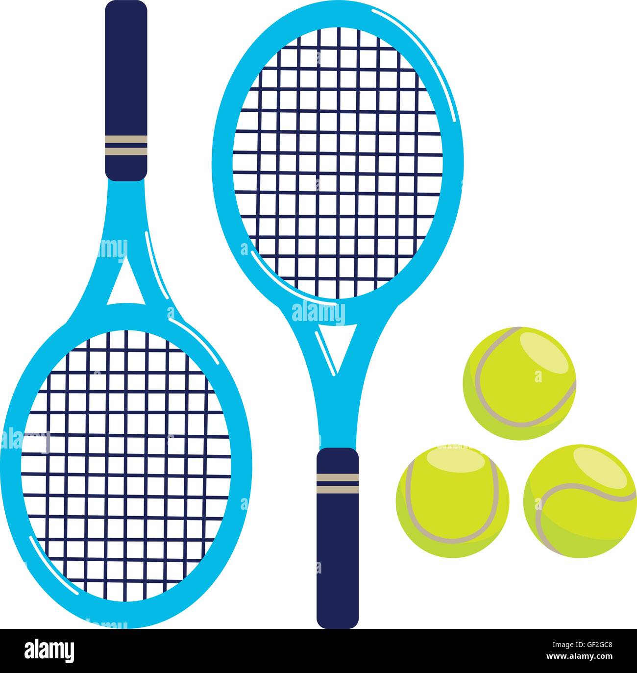 Tennis rackets balls Stock Vector Images - Alamy