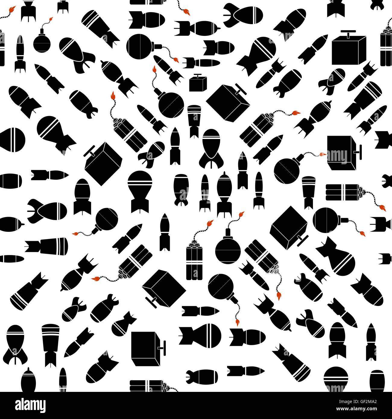 Bomb Silhouettes Seamless Pattern Stock Vector Image & Art - Alamy