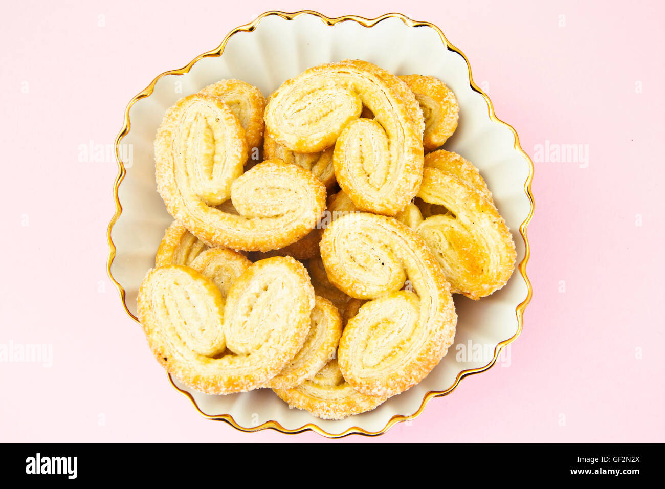 Sugar Puff Cookies on Plate Stock Photo Alamy