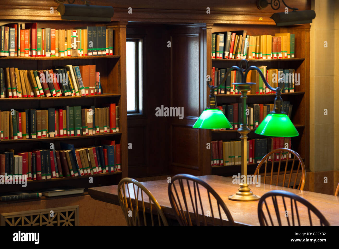 A photograph of the reading room in the Boston Central Library in