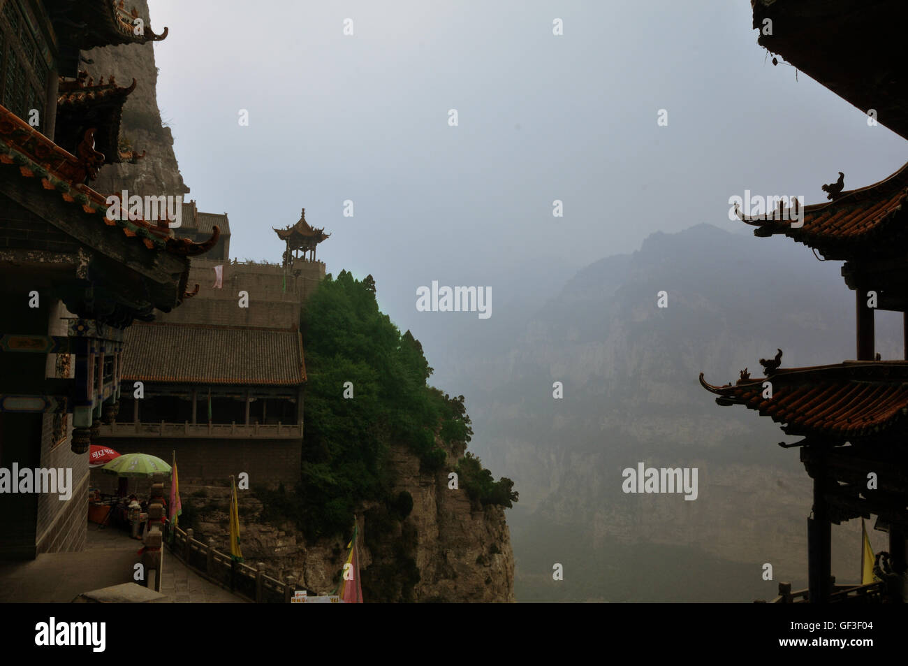 Temples at Mianshan, Shanxi, China Stock Photo